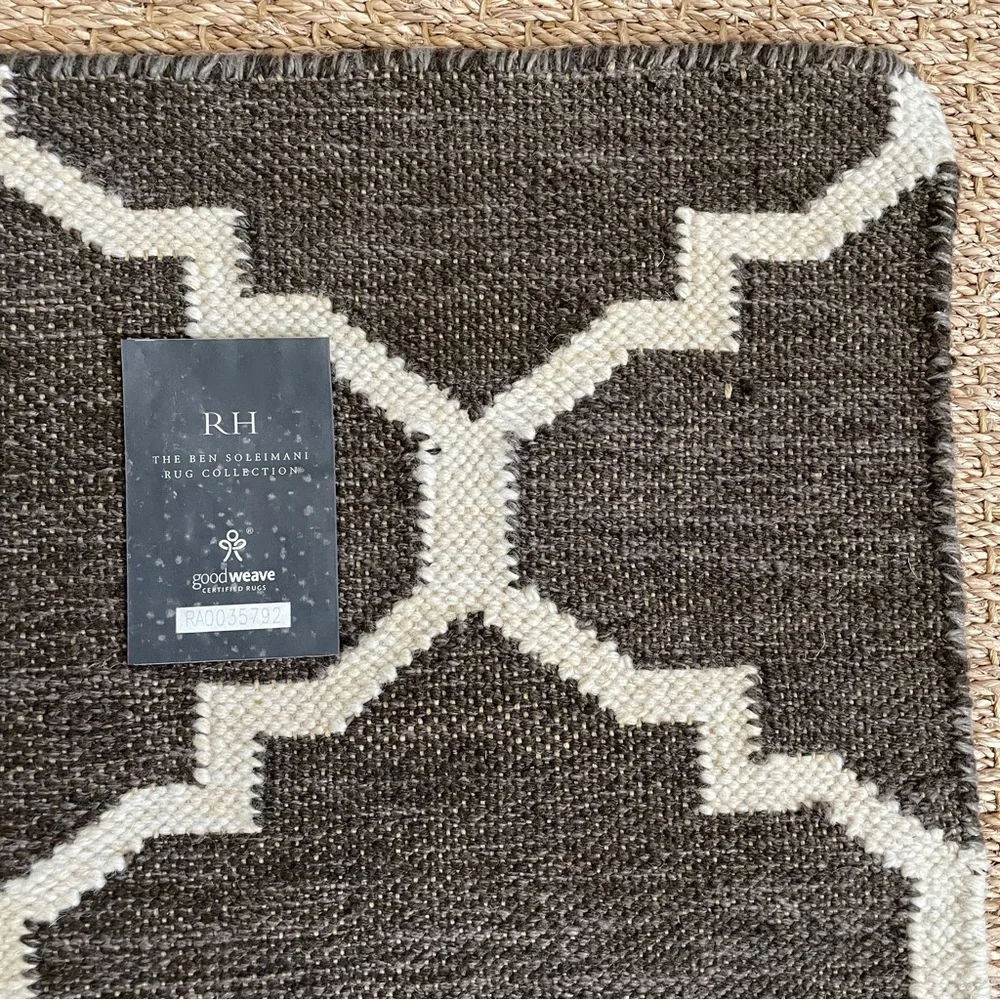 Ben Soleimani for Restoration Hardware Moroccan Tile Flat Weave Accent Rug 3x5’